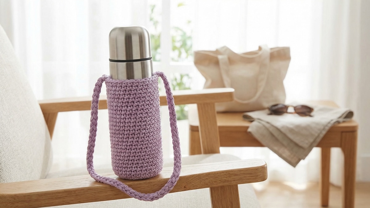 Porta-Garrafinhas de Crochê: O Acessório Perfeito para Unir Saúde e Moda