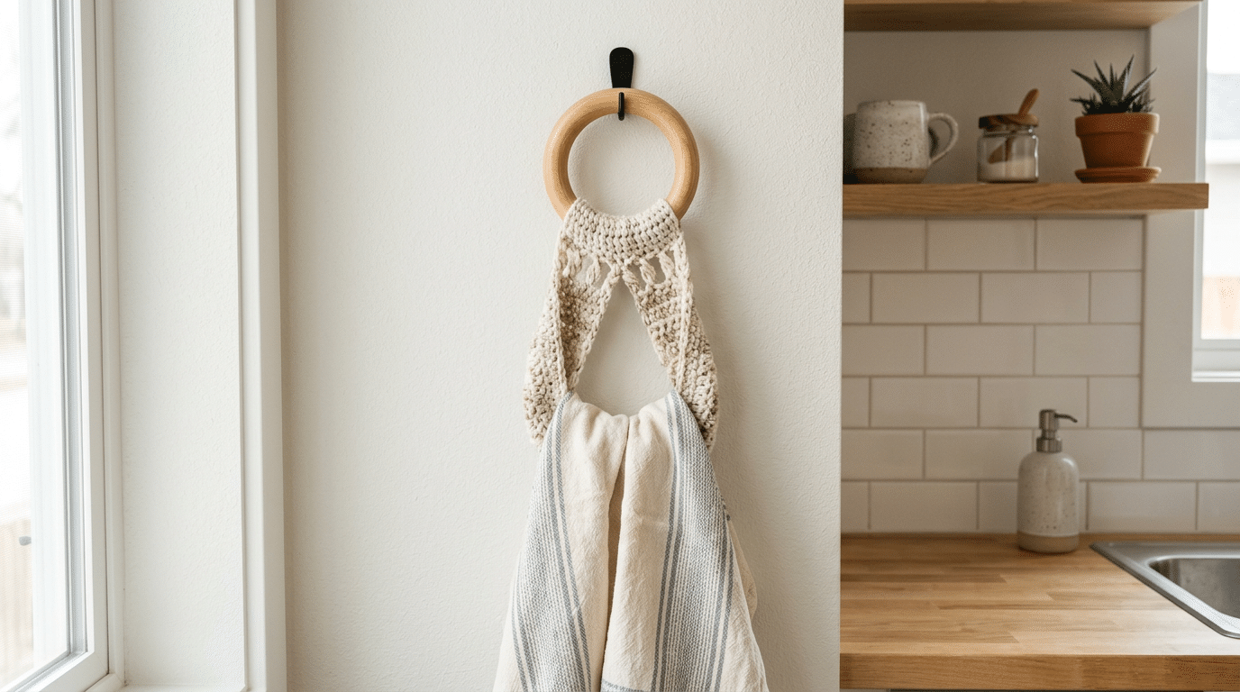 Porta-Pano de Prato em Crochê: Organize sua Cozinha com Estilo e Fácil