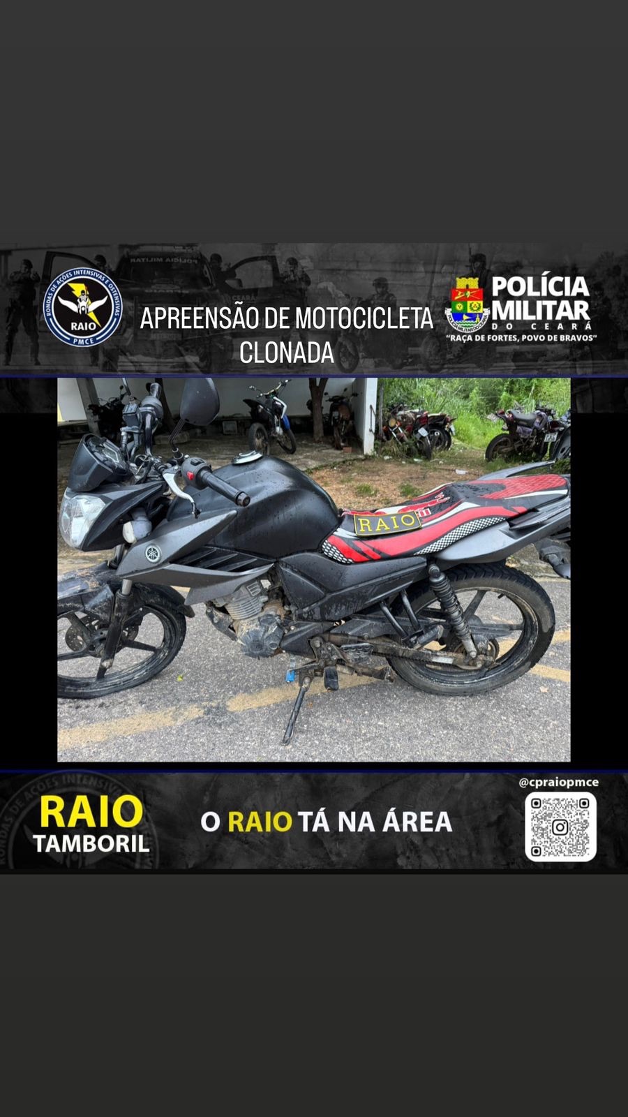 Raio Tamboril desarma quadrilha de roubo de motocicletas adulteradas em Ceará
