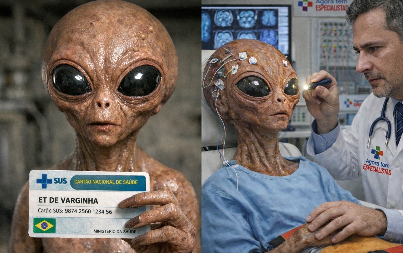 Testemunho de cirurgia em ET de Varginha vira meme e até ministro posta imagens de criatur