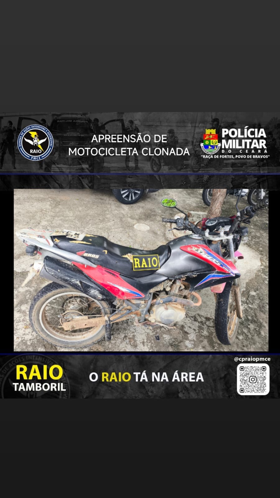 Veículo Clone Apreendido em Monsenhor Tabosa: Polícia Militar Age Rápido